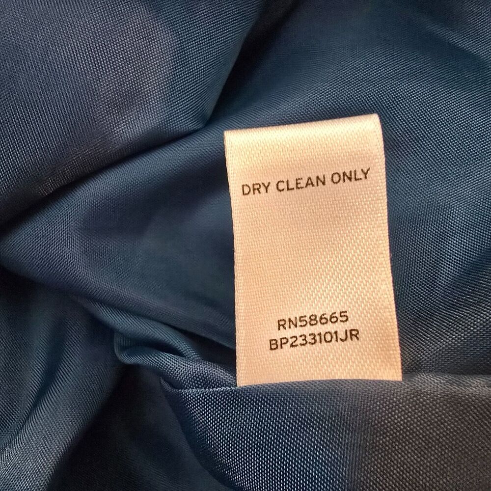 Vintage Frenchi Peacoat Women's Medium Wool Blend Collard Short Length Blue Teal - Picture 9 of 16